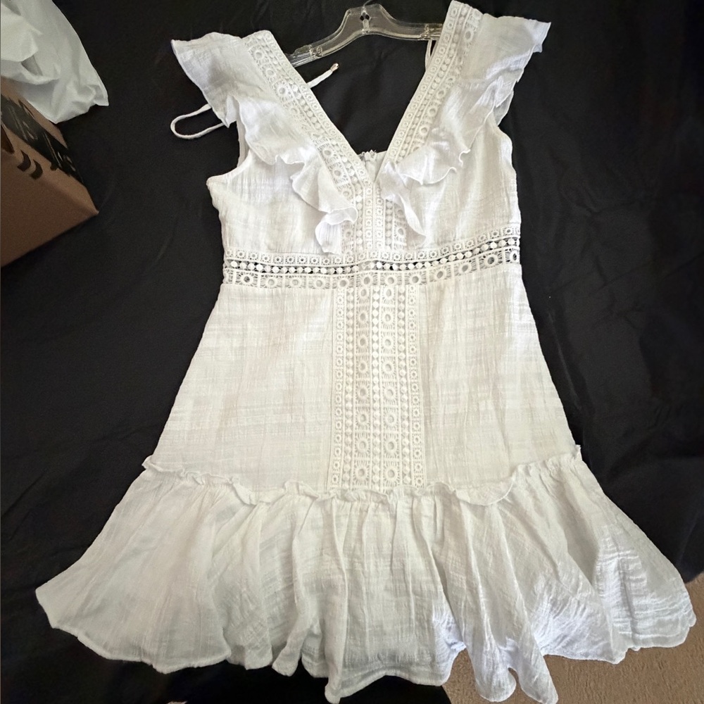 White graduation dress White Ruffled Women's dress